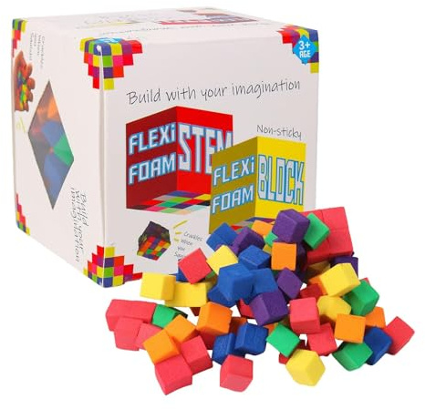 Blocchi In Schiuma Morbida, Set Di Blocchi Di Costruzione In Schiuma | Impilando Mattoni Di Schiuma Per Il Gioco Sensoriale | Costruzione Di Giocattoli Cubi Prescolari per Casa, Scuola, Centro