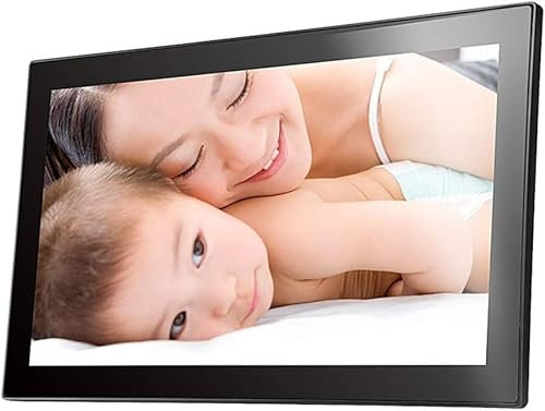 ININOSNP Cornice per Foto digitali Cornice for Foto con Cloud Smart Network da 32 Pollici, Lettore pubblicitario for Album Fotografico elettronico Ultra HD(Black)