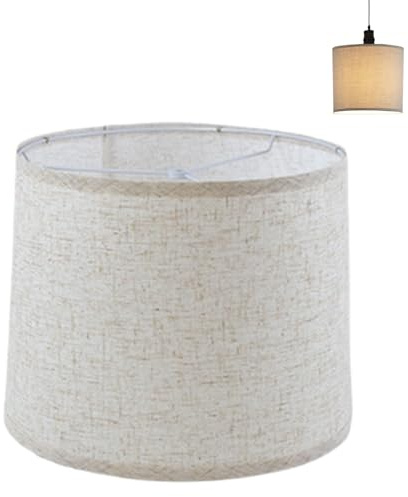 Hengrongshen Paralume a sospensione bianco, diametro 32 cm, paralume lampada da terra per lampade E27, paralumi per lampada da tavolo, pavimento e lampade a sospensione