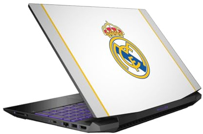 Head Case Designs Officially Licensed Real Madrid CF White Badge Vinyl Sticker Skin Decal Cover Compatible With HP Pavilion 15.6 15-dk0047TX
