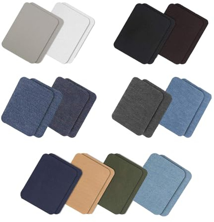 24 Piezas, Tela Adhesiva Parches Para Tela Parches Rectangulares, Cortados A Medida, Aptos Para Planchar Sobre Vaqueros, Camisetas, Gorras, Mochilas (12 Colores)