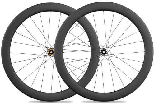 KUNYOS Juego De Ruedas De Carretera De Carbono Ultraligero 700C, Anchos De Llanta 35/38/40/54/57/60 Mm, Freno De Disco con Montaje Centrado, Piñón De 36 Dientes, 24H, Compatible con HG/XDR
