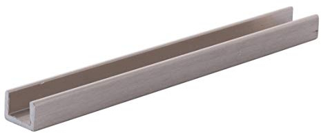 CRL Brushed Nickel Frameless Shower Door Aluminum Regular U-Channel for 3/8 Thick Glass - 95 in long
