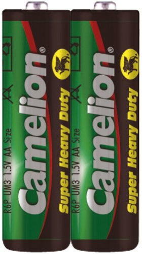 Camelion R6 AA Mignon Super Heavy Duty Batterie (2 Stück) (Schrumpffolie Verpackung)