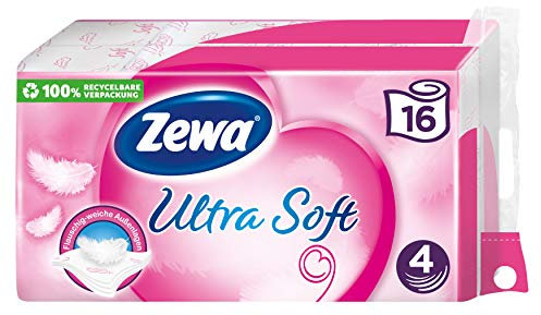 Zewa Toilettenpapier Ultra Soft 4-lagig, 16 x 150 Blatt (16 Rollen)
