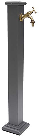 Fonderia Bongiovanni Fontaine à Colonne modèle Sidney avec Robinet en Laiton Bruni pour terrasse de Jardin à la Maison