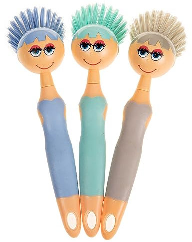 SIDCO Spülbürste Puppe 3 x Topfbürste Geschirrbürste Küchenbürste Reinigungsbürste