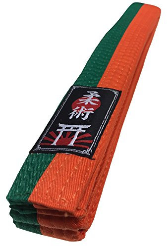 Budodrake Ju Jutsu/Jiu-Jitsu Gürtel orange-grün (330)