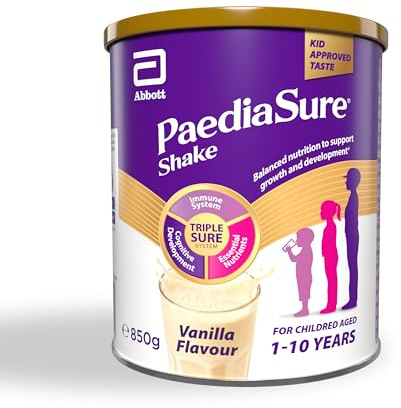 PaediaSure Shake – Vanilla – Multivitamin for Kids – 850g | 26 vitamins & minerals, protein, Vitamin D, supplements healthy growth & development, suitable for ages 1–10