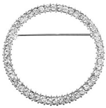 JINZIJINYU Broschen Und Anstecknadeln Für Damen Runde Brosche Für Damenmantel Strickjacke Legierung Diamant Corsage Anti Expositions Pin Zubehör Kleines Silber