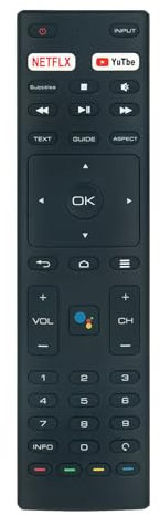 Telecomando vocale sostituito Adatto per Q.BELL/Strong TV QT42GX82/83 QT58GQ93, QT50GX83,QT42GX82,QT32GX82,SRT 40FC4433, SRT 32HC4433, SRT 43UC6433, SRT 65UC6433, SRT 50UC6433, SRT 40FC4433