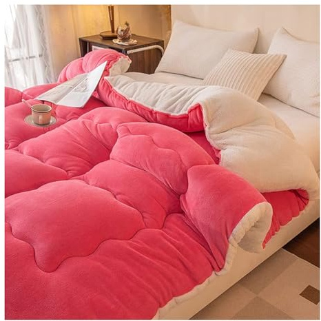 MosnesrtCouette en Velours d'agneau Double Chaude Gonflant Édredon, Douce et Luxueuse, Convient pour King Size d'Automne Et d'Hiver,220x240cm