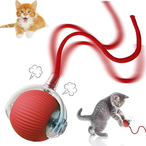 STFYUG Pelota Interactiva Perro Gatos, Pelota Viva para Gato con Cola para Gatos, Juguetes para Gato Interaction Perfect for Cat Lovers
