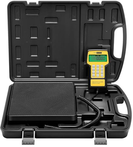 BACOENG ﻿Balance de Réfrigérant Electronique de Chargement de Précision Calibration Poids Etalonnage Balance Poids pour Chauffage Ventilation Climatisation avec Ecran LCD