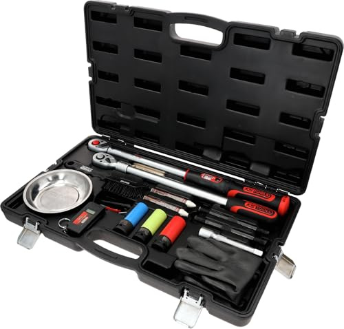 KS Tools 516.2450 MASTER Radwechsel-Service-Satz mit 1/2 INFINITOOL Ratschen-Drehmomentschlüssel, 20 – 200 Nm, 18-tlg