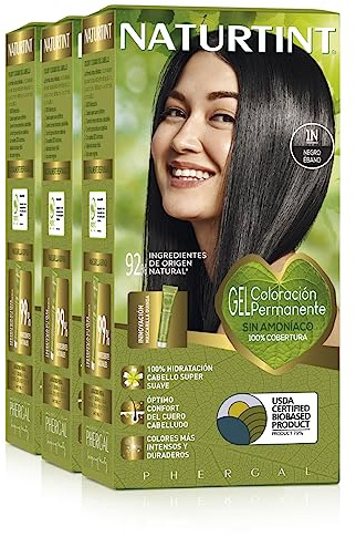 Naturtint Biobased | Haarfarbe Oohne Ammoniak | 1N Schwarz | Hoher Anteil an natürlichen Inhaltsstoffen | 3er Pack | 510 ml