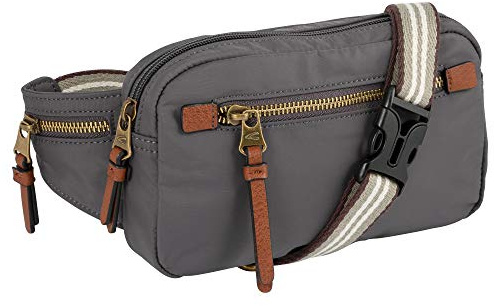camel active Bari Damen Gürteltasche Bauchtasche Klein Grau