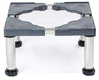 Waschmaschine Sockel aus Edelstahl, feuchtigkeitsbeständig, Kühlschrank-Halterung, Elektrohalter, höhenverstellbar, 24 – 27 cm, für Wäschetrockner, Waschmaschine