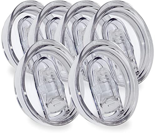 XccMe 12oz Wine Tumbler Replacement Lids 6 Pack,Spill Proof Splash Resistant Silicone Sliding Covers,Straw Friendly, BPA Free.Inner Diameter:2.8''2.8''