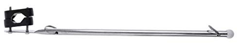 U/D 15 Anti-rust Stainless Stee Rail Mount Flag Staff Pole Boat Flag Pole for Marine Kayak - Silver