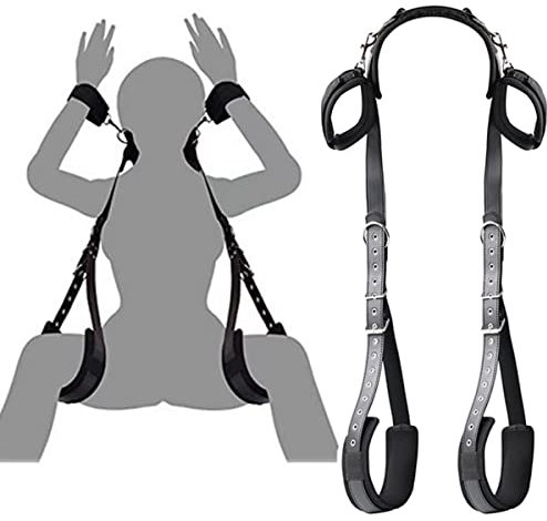 Bondageset BDSM Sex Fesseln Set mit Handschellen Fußfesseln Extrem Betten Bondage Sexspielzeug Verstellbar Oberschenkel Fessel Sex Toys für Paare Anfänger und Fachmann