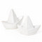Logbuch-Verlag Segelboot Figuren Set Porzellan weiß glänzend edle Maritime Dekoration Hochzeit Sommer Deko Segelschiffe 14 x 6,5 x 10 cm