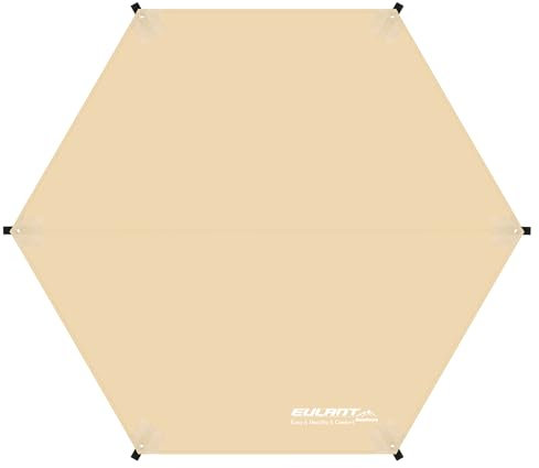 EULANT wasserdichte Sechseck Zeltplanen für EULANT Sechseckige Familienzelte, Zeltunterlage für Camping Picknick Sandstrand Hängematte, 3.3x3.3m