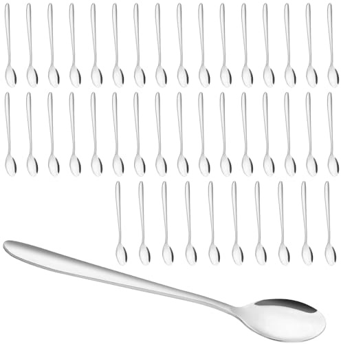 MUNGHOK Juego de 40 Cucharas de Café de Acero Inoxidable 15cm, Cucharillas de Té y Postre Pulidas con Espejo, Aptas para Lavavajillas, para Hogar Restaurante Cafetería
