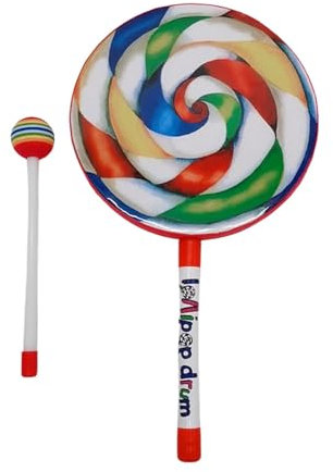 Lollipop-Trommel mit Trommelschläger,Handtrommelstock Spielzeugset Schlaginstrument - Interaktives Kinderspielzeug, langlebige Kindertrommel für , Kinder, Mädchen ab 3 Jahren