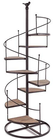 TWHZSAI Support de Fleurs en Forme d'escalier en colimaçon Multicouche en Fer pour décoration d'angle de Salon, Jardin, Balcon