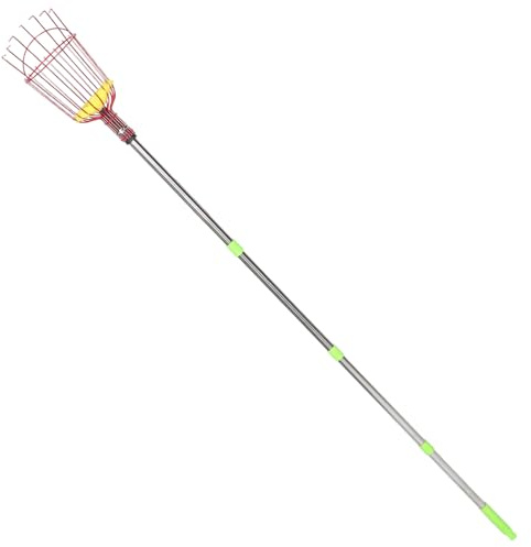Balacoo 1.6m Recolector De Frutas con Cesta y Extensible para Manzanas y Naranjas para Jardín y Recolección De Frutas