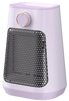 Vinter 1500W Elvärmare Bärbar Fläktvärmare PTC Keramisk Uppvärmning Mini Space Skrivbordsvärmare Varmare Maskin For Rum Låg energiförbrukning(Purple)