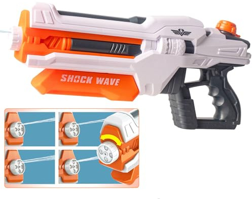 Pistola de agua 1300cc Gran pistola de agua para niños y adultos, alcance de 9-12 m, lanzador de agua Super Soaker, pistola de agua para verano, playa y piscina, juguete de agua para niños
