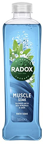 Radox Mineral Therapy Muscle Soak Bath Soak uniquely blended with minerals, herbs & a soothing thyme fragrance for a restorative bubble bath 500 ml