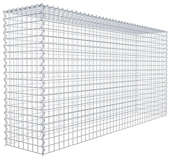 GABIONA Cestino di Pietra Gabbione Maglie rettangolari, 5 x 5 cm, profondità 40 cm, Coltivazione Cestino Typ 3, Chiusura a Spirale, con zincatura galvanica