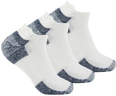 thorlos mens Max Cushion J Rolltop Running Socks, White/Navy (3 Pairs), Large US