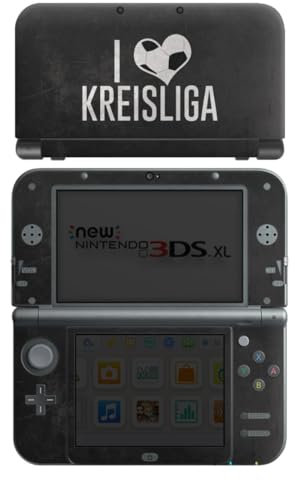 Skin kompatibel mit Nintendo New 3DS XL Folie Sticker Kreisliga Fußball Liebe