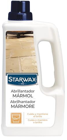STARWAX - Leche Abrillantadora para Mármol y Piedras Naturales - Protege y reaviva el brillo - Sin aclarado -No resbala - Fabricado en Francia - 1L - Hasta 12 limpiezas