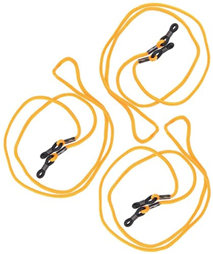Cordino per occhiali/fascia per occhiali con passante regolabile in confezione risparmio 3 x arancione