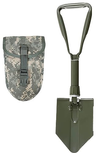 Klappspaten, 3-teilig, Oliv, mit Orig. US Tasche, neuw.