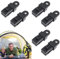 Planenclips,Zeltplanen Clips,Planenklammern,Hochleistungs Tarp Klammern,Befestigung Clips für Wohnwagen,Pavillon Clip,Pool Planen Clip, Markisen Clip,Multifunktion Krokodil Mund Clip,Schwarz,6 Stück