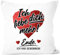 MoonWorks® Kissen-Bezug Geschenk Valentinstag Lustig Partner Mann Frau Freund Freundin Ich Liebe Dich mehr Ende weiß Standard