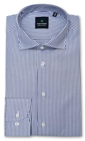 Chemise à Rayures Homme Chemise élégante Régulière pour Hommes, Chemise Rayée Homme Manches Longues en Coton Chemises d'été Artisanal 100% Made in Italy