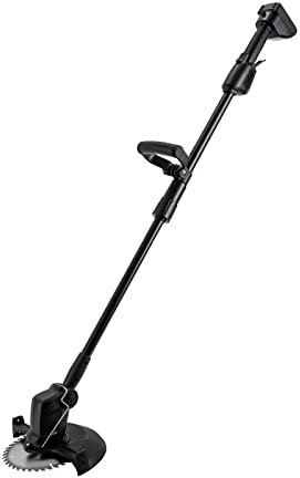 Akku Rasentrimmer 21V Elektrischer Rasenkantenschneider mit Akku, Freischneider Akku Trimmer 90° Drehkopf für Rasenschneiden Rasenpflege Auffahrt und Garten