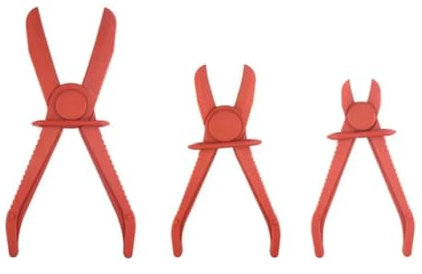 3 st/set Nylonslangklämma Verktygssats Broms Bränsle Vattenledningsklämma Tång Handsfree Verktyg Bilreparationsverktyg Slangtång(Röd)