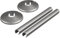 2 Set Radiator Pipe Covers and Collars, 15mm x 200mm Pipe Covers, Plastic Sleeve Covers for Home and Office Heating Systems (Sliver)