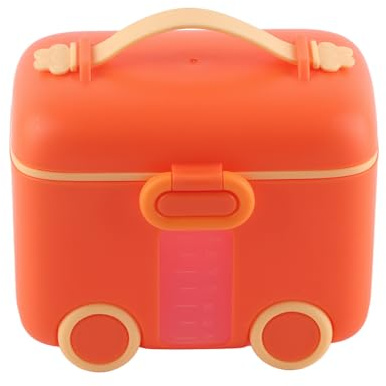 Chiyyak Baby Travel Milk Powder Box Safe Sealing Moist Proof Portable Milk Powder Storage Dispenser med Handtag (Orange)