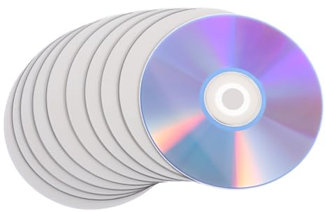 FUNOMOCYA 10 Piezas Disco En Blanco Discos Multimedia DVD En Blanco a Granel CD De Música CD De Grabación De Música DVD Grabable El Plastico