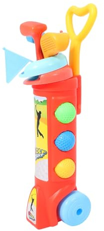 WOONEKY Set Mini Golf per Bambini Bastoni in Abs, Gioco da Esterno per Ragazzi e Ragazze, Giocattolo Sportivo per Migliorare Osservazione e Immaginazione Colore Casuale