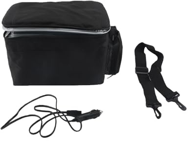 Akozon 5L Portable Electric Cooler Bag, 12V Soft Insulated Cooler Bag with Storage Pocket and Plug Car Small Refrigeration for Car Truck RV Camping